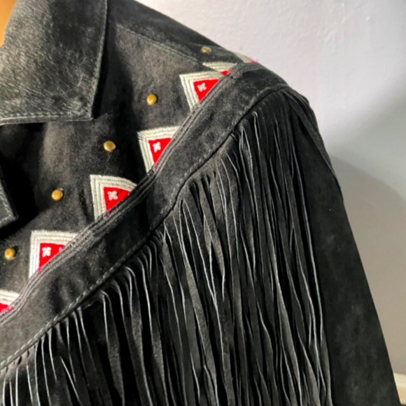 🤠Vintage Suede Western Jacket w/ Fringe🤠 - Picture 7 of 14